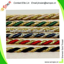 gold silver twisted rope/elastic twist rope/twisted stretch rope